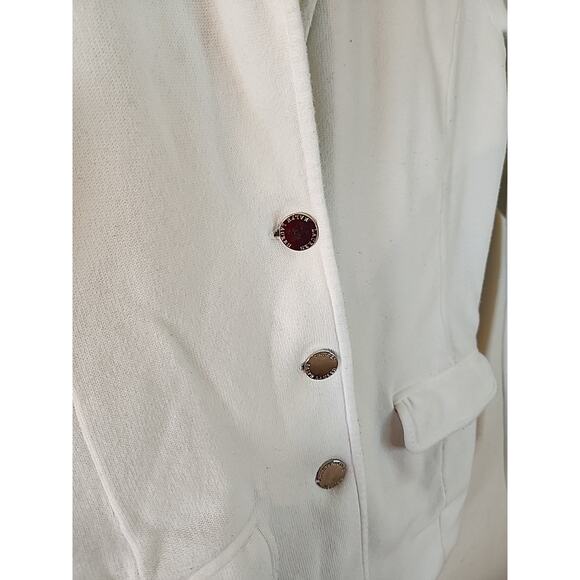 Lauren Ralph Lauren Women’s WhiteSolid 3 Button Blazer Jacket Blue Size Medium S - Picture 2 of 5